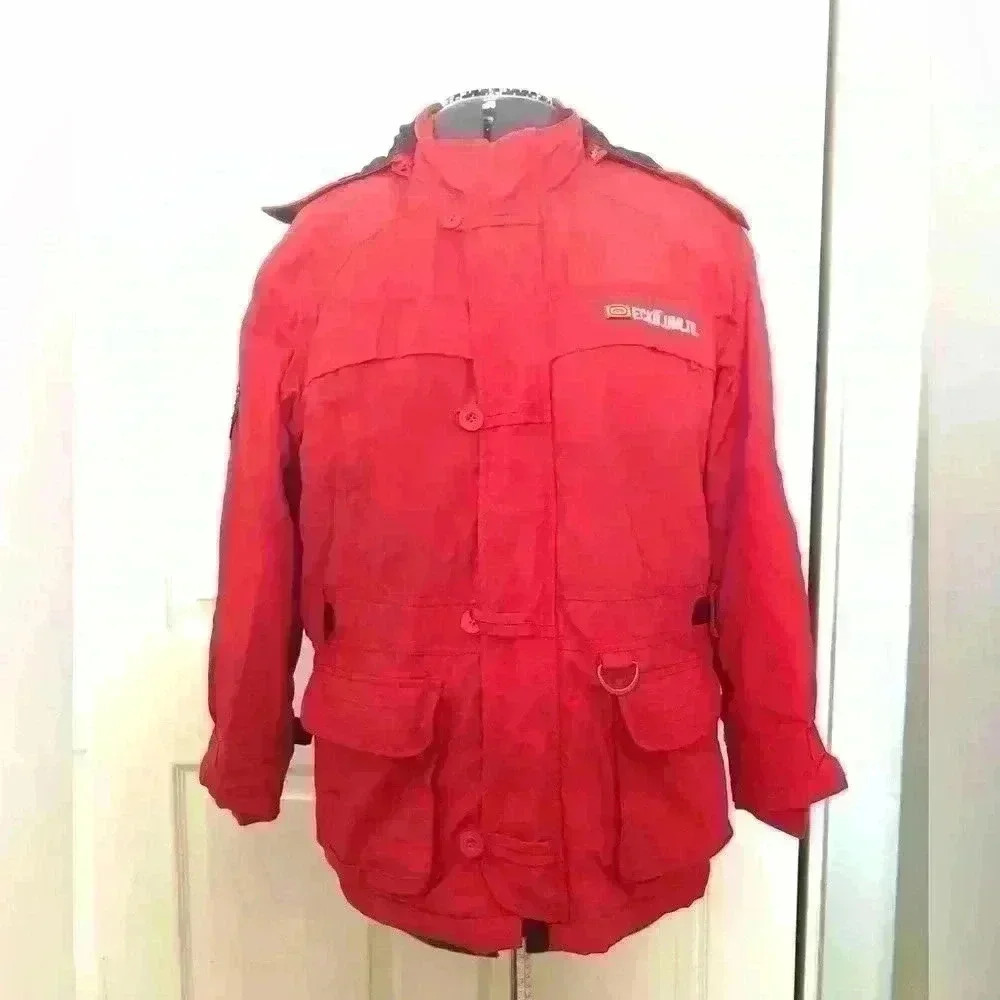 Vtg y2k ecko red hooded snow jacket women Medium - Picture 2 of 14